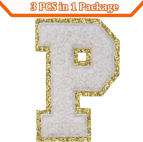 Miniatura 238 de Parches de letras termo-adhesivas de felpilla para chaquetas, parches de letras universitarias con brillantina para planchar en la letra azul A