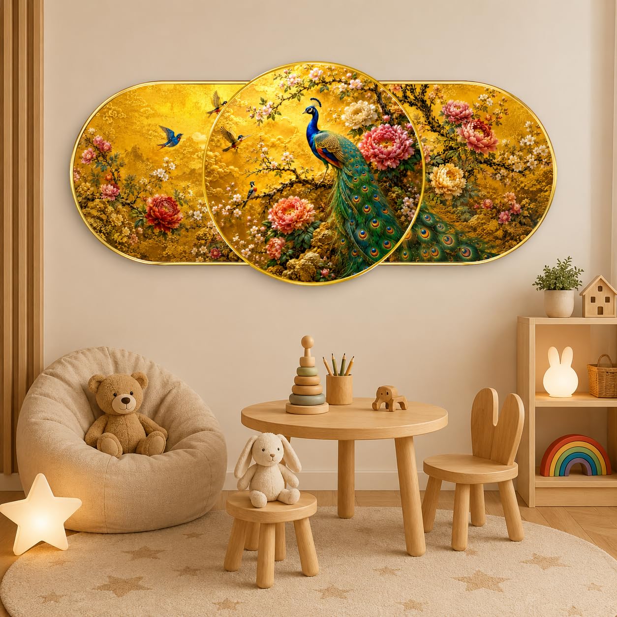 Luxury Deer Wall Painting - Black & Gold Art -13 Luxury Deer Wall Painting - Black & Gold Art -13