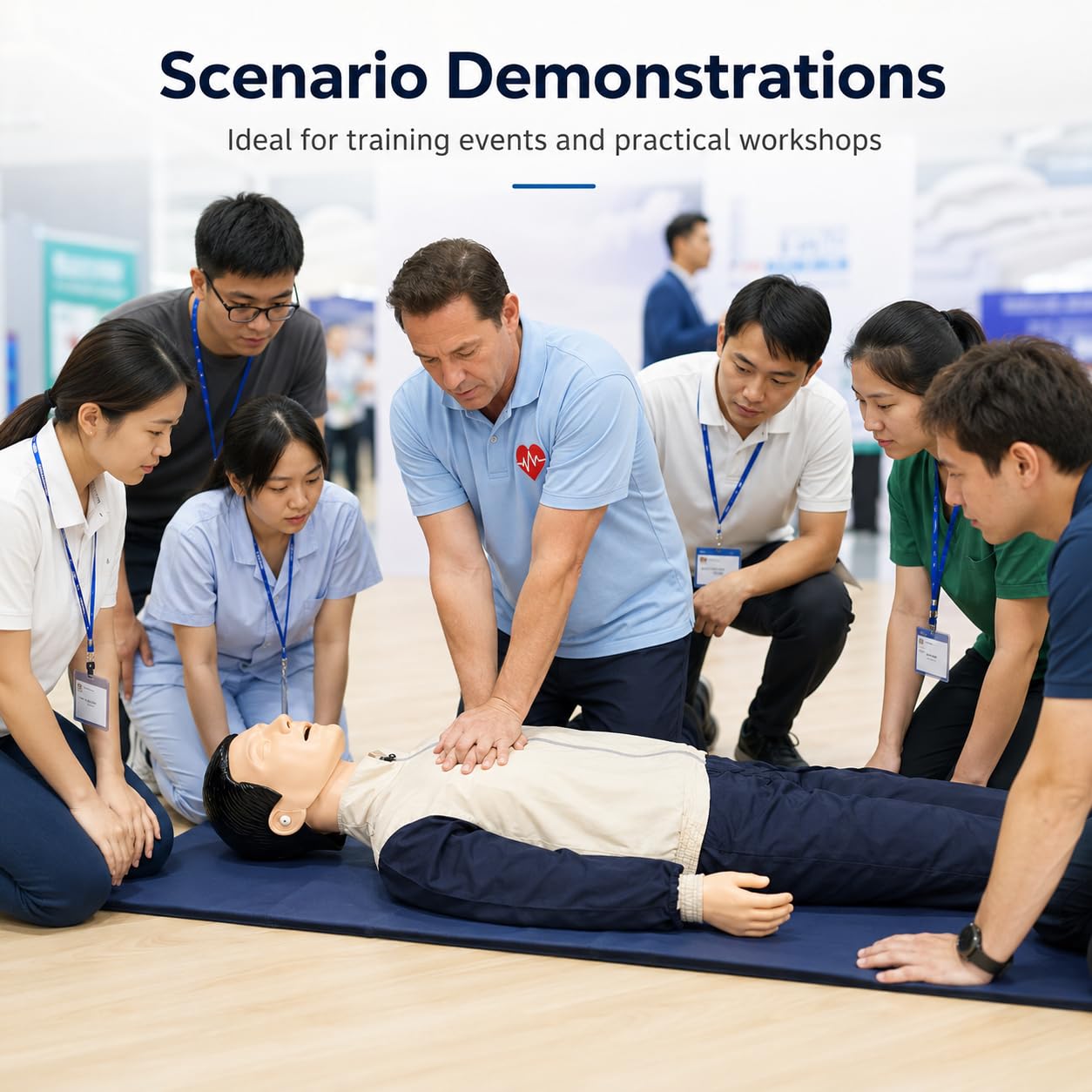 CPR-Trainingspuppe, Ganzkörper-Erwachsenen-CPR-Dummy-Übungspuppe für professionelles medizinisches Pflege- und Erste-Hilfe-Trainingsset