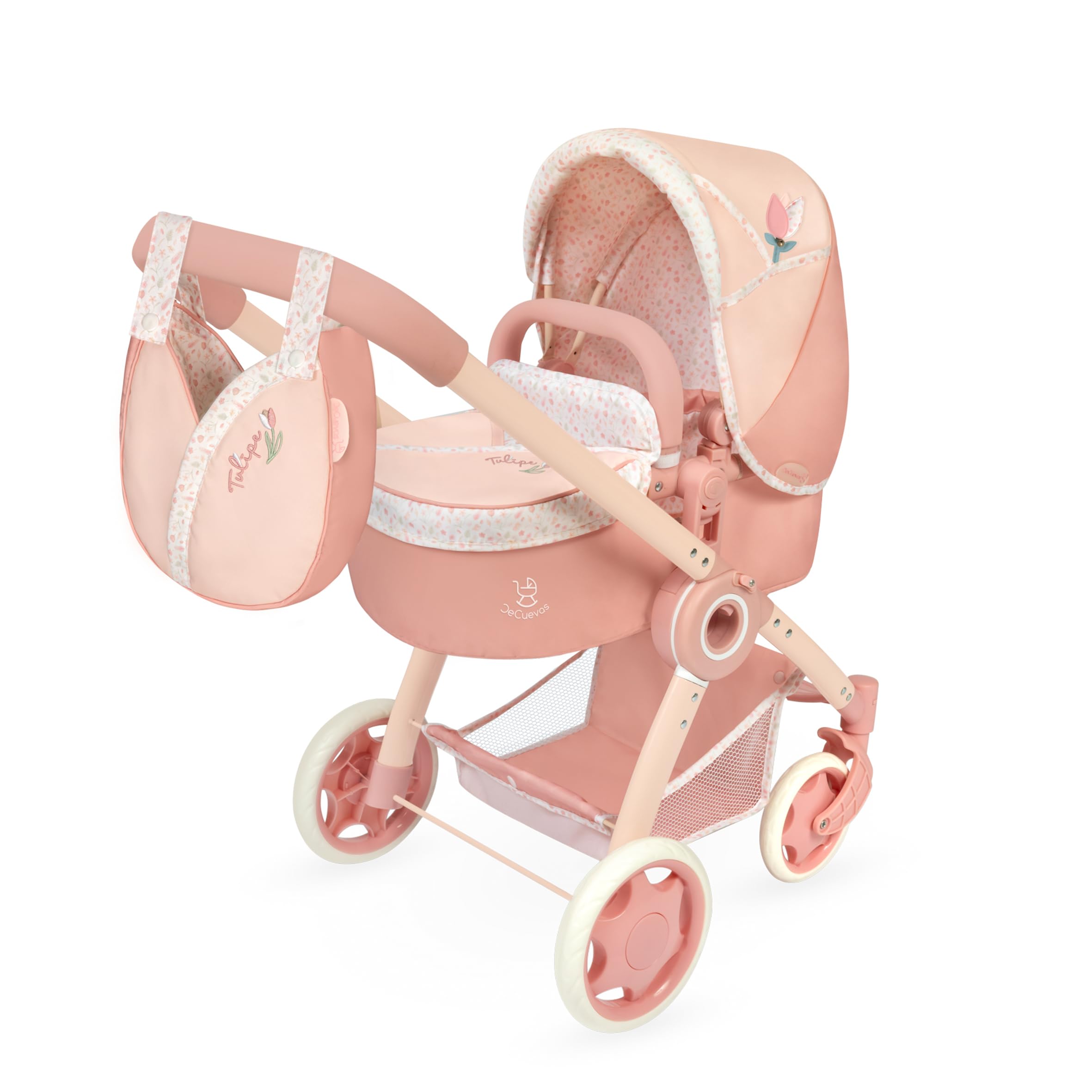 DeCuevas 80574 Tulipe Doll's Pram 3x1 Foldable
