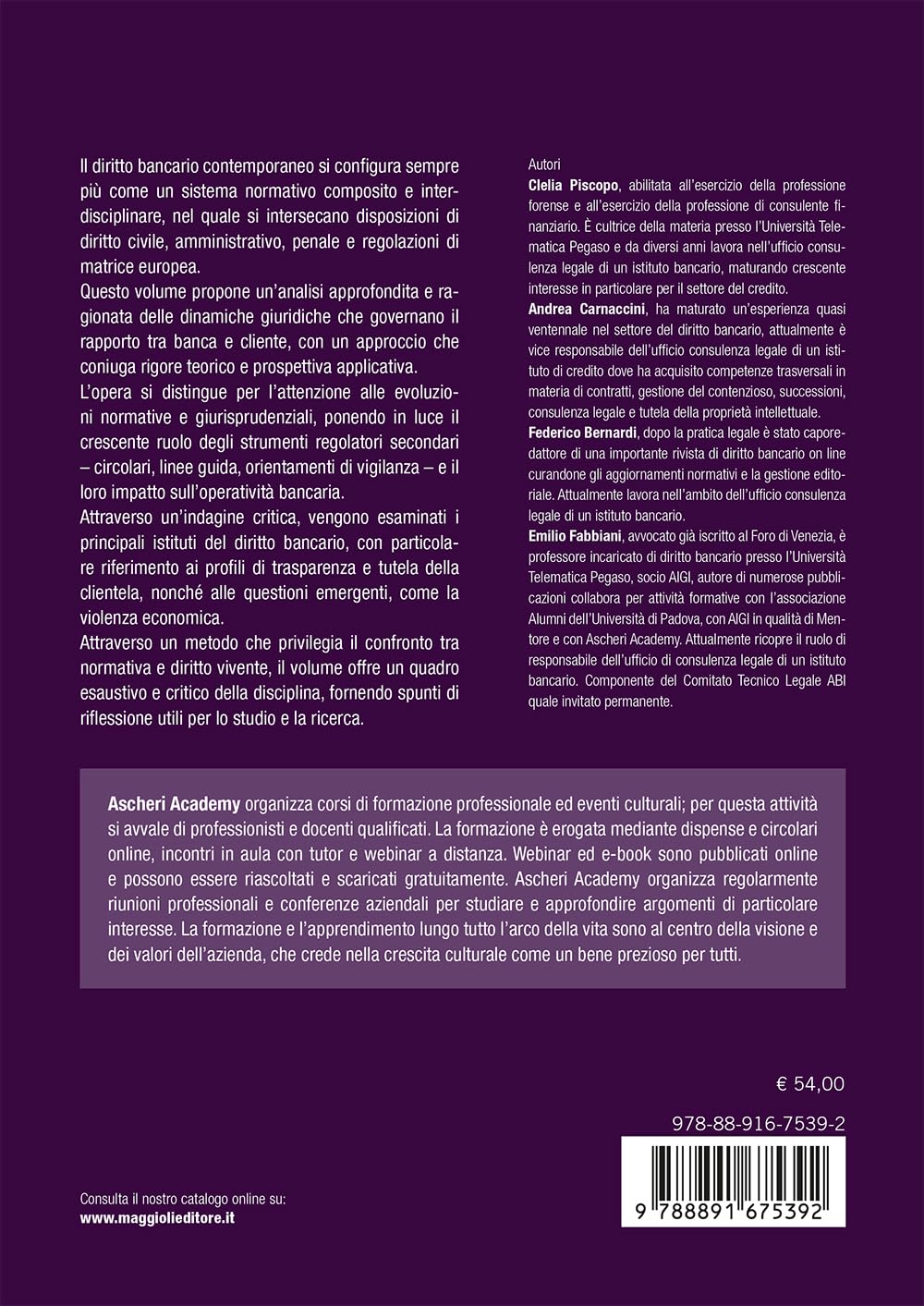 Lezioni di diritto bancario. Diritto della banca e tutela del cliente