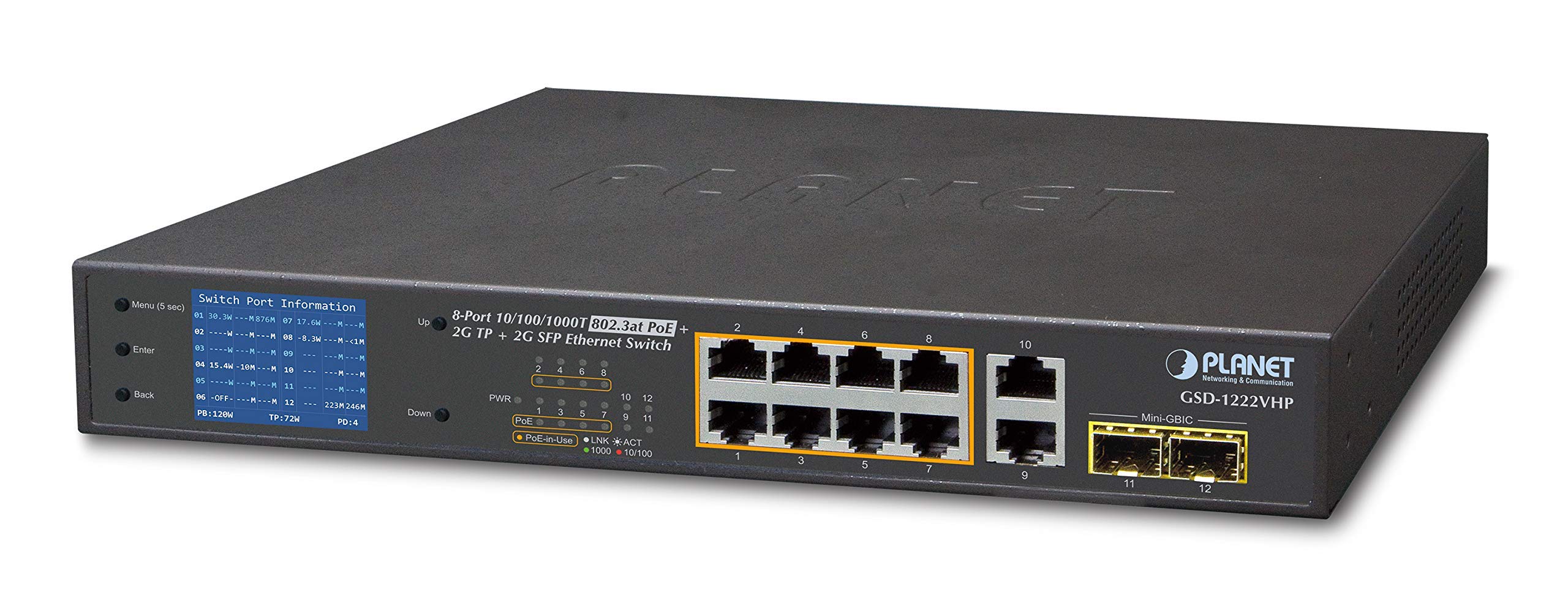 Amazon.co.jp: PLANET TECHNOLOGY GSD-1222VHP 8-Port 10/100