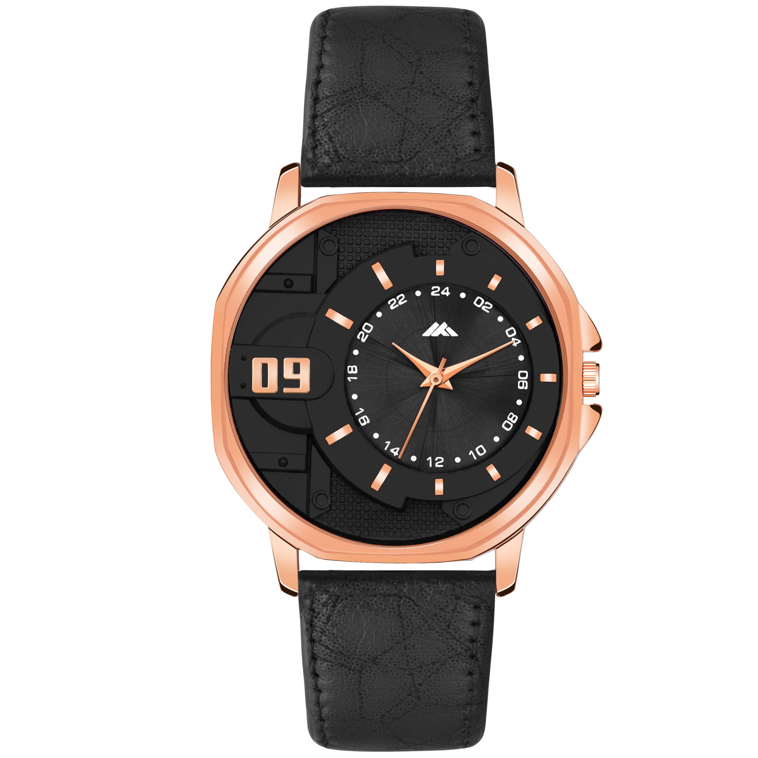 Shocknshop Leather Analog Stylish Multicolored Dial Watch For Mens Boys (Black Colored Dial And Strap) -Mt39 (B0D93WL6NG) Amazon Price History, Amazon Price Tracker
