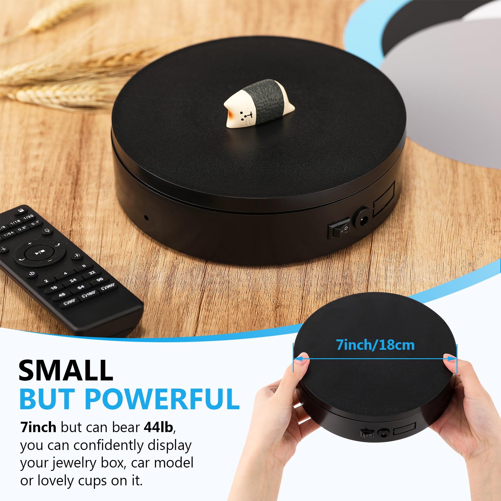 Electric Turntable 360 Degree Rotating Display Stand 50KG Load Electric ...