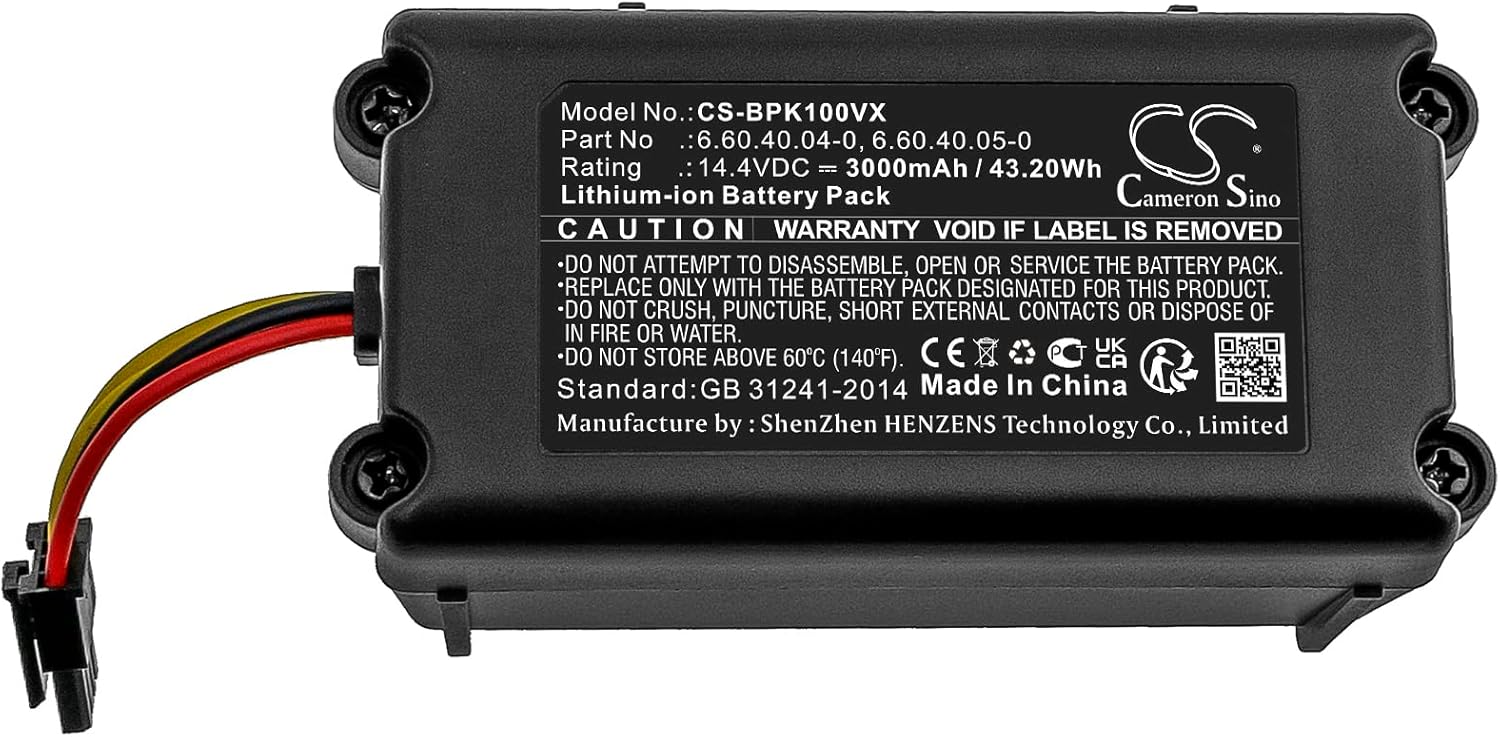 Cameron Sino Battery for Blaupunkt BPK-VCBB1XE, BPK-VCBB1XPW+, BPK-VCBB1XS, XEASY, XPOWER+, XSMART PN:Blaupunkt 6.60.40.04-0, 6.60.40.05-0 3000mAh / 43.20Wh