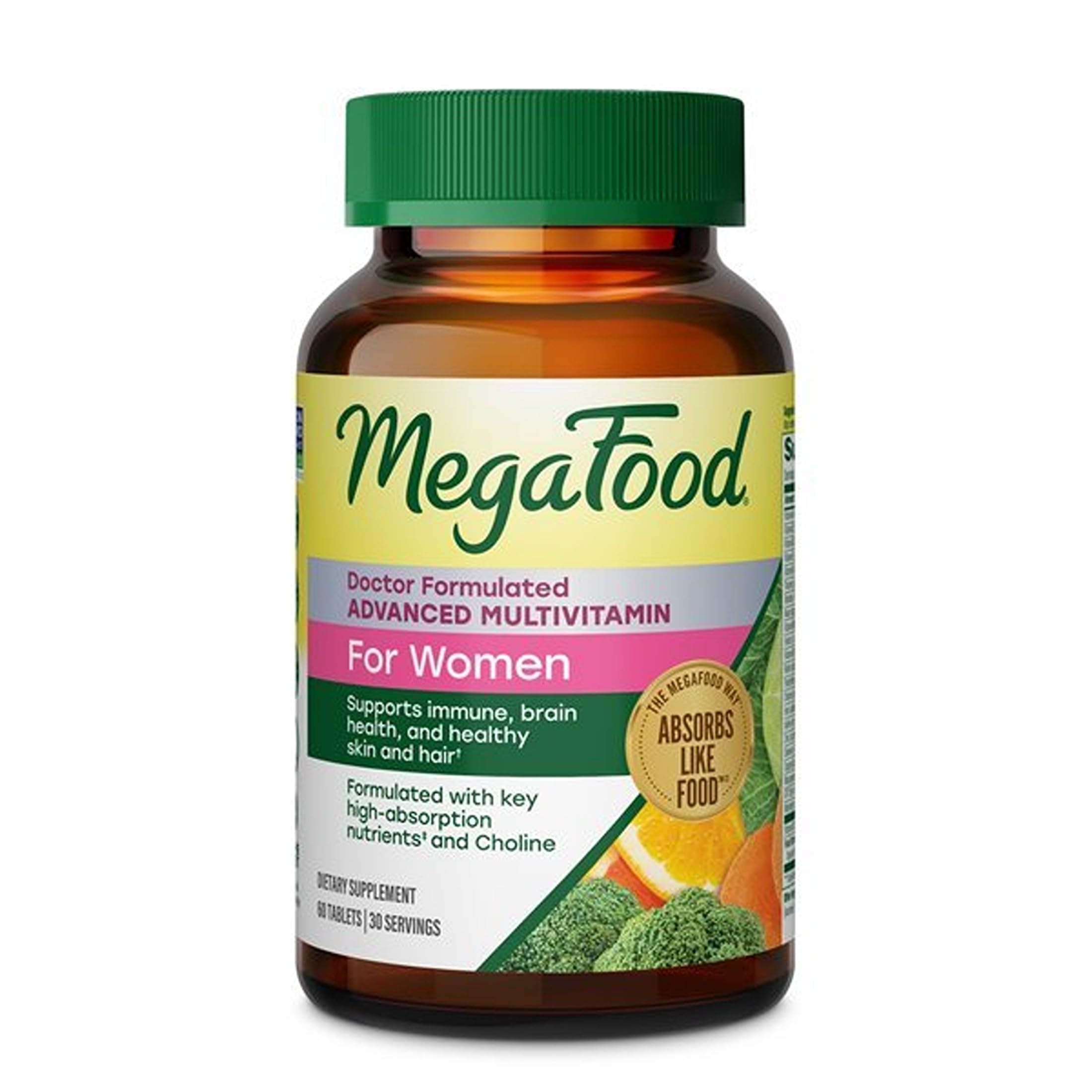MegaFood Advanced Multivitamin for Women, Doctor Formulated, 60 Tablets 60 Count (Pack of 1)