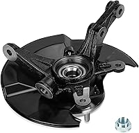 Vista 1 de Ensamblaje de nudillo de dirección delantero izquierdo y cojinete de rueda compatible con Honda Civic 2006 2007 2008 2009 2010 2011, sin modelo Si