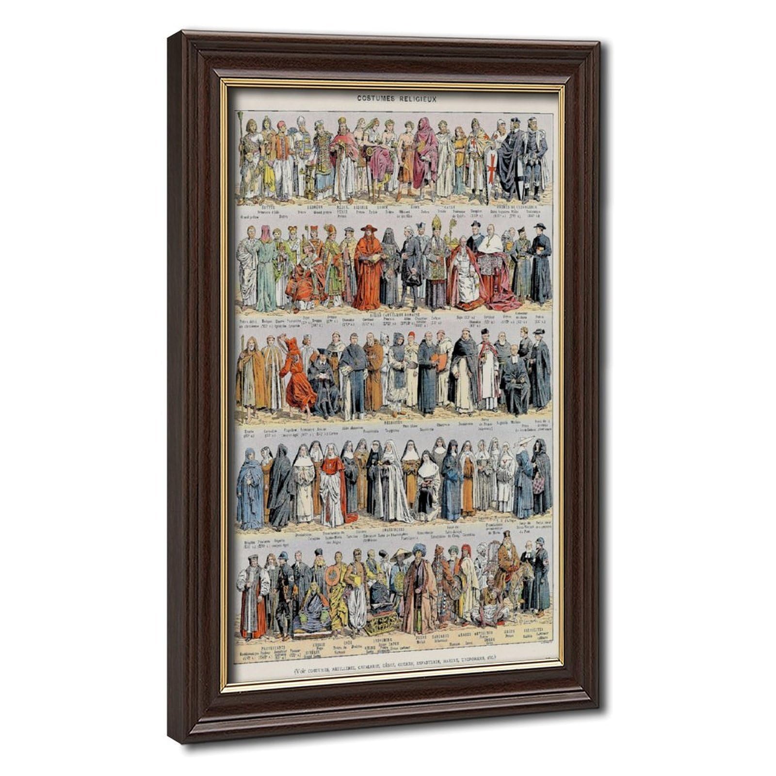 Costumes du clergé histoire affiche suspendre 20x30cm - 8