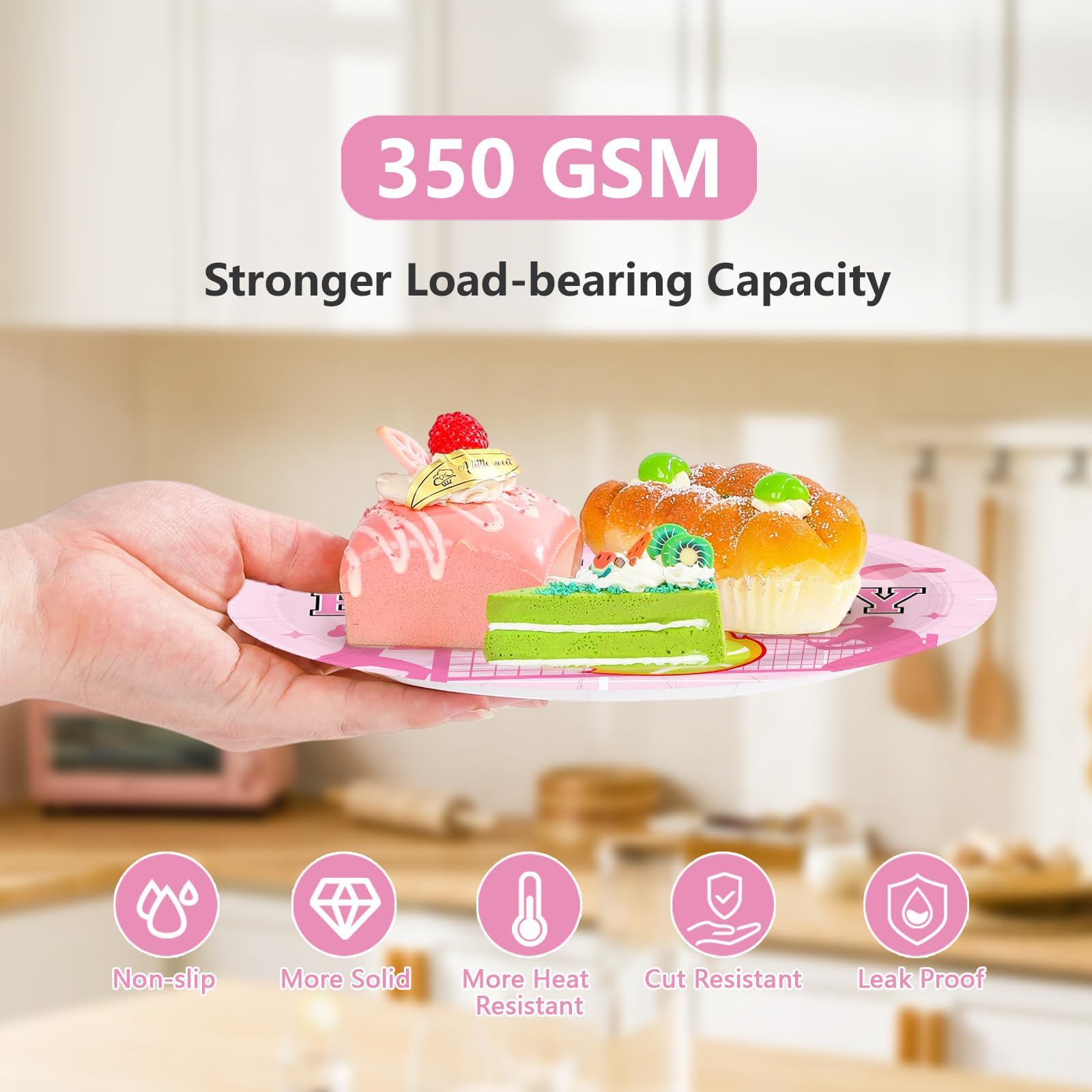 Donut Baby Shower Plates - 96 Pack -5