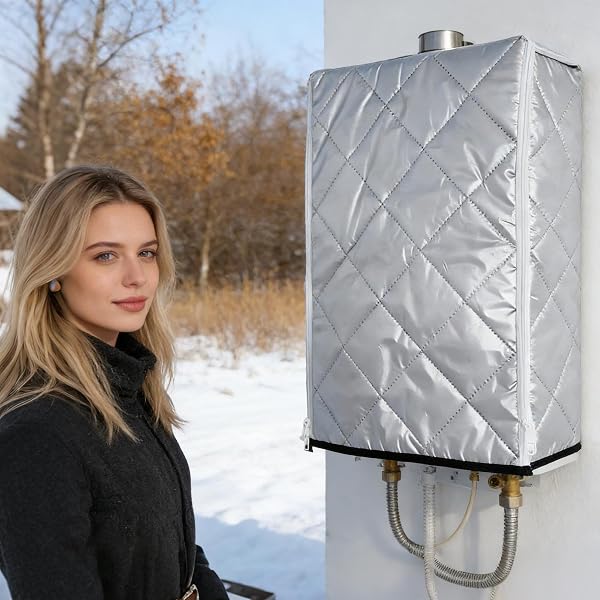 Copertura Per Scaldacqua Istantaneo Esterno,Impermeabile E Antipolvere,Coperta Isolante Per Caldaia | Per Esterno Giardino Invernale Sabbia Pioggia Neve - 3