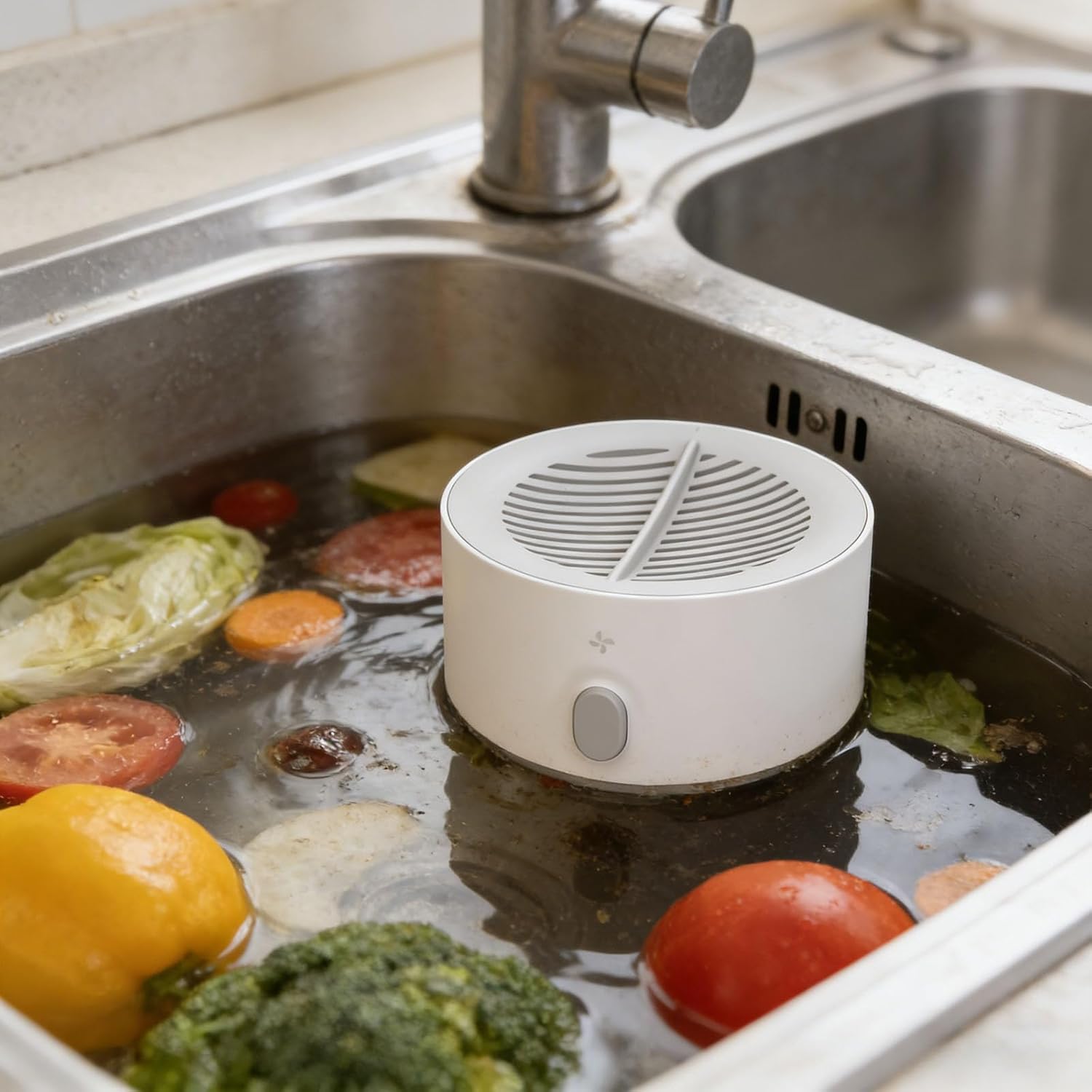 Portable Fruit and Vegetable Purifier, Waterproof Food Cleaner, Automatic Cleaning Machine with Magnetic Charging for Home Travel Camping (Color-White)