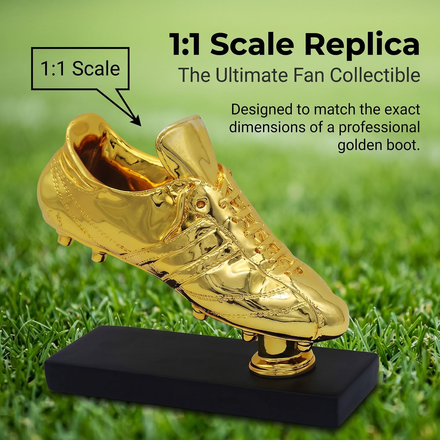 Réplica Trofeo Bota de Oro, Trofeo Golden Boot de Resina, Regalo Fútbol Máximo Goleador, Recuerdo de Fútbol para Jugadores Fans Entrenadores, Adorno Escritorio