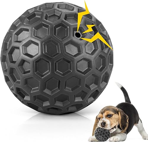 DISSKNIC Pelotas chirriantes indestructibles para perros, juguetes interactivos para perros pequeños, juguetes para masticar cachorros para