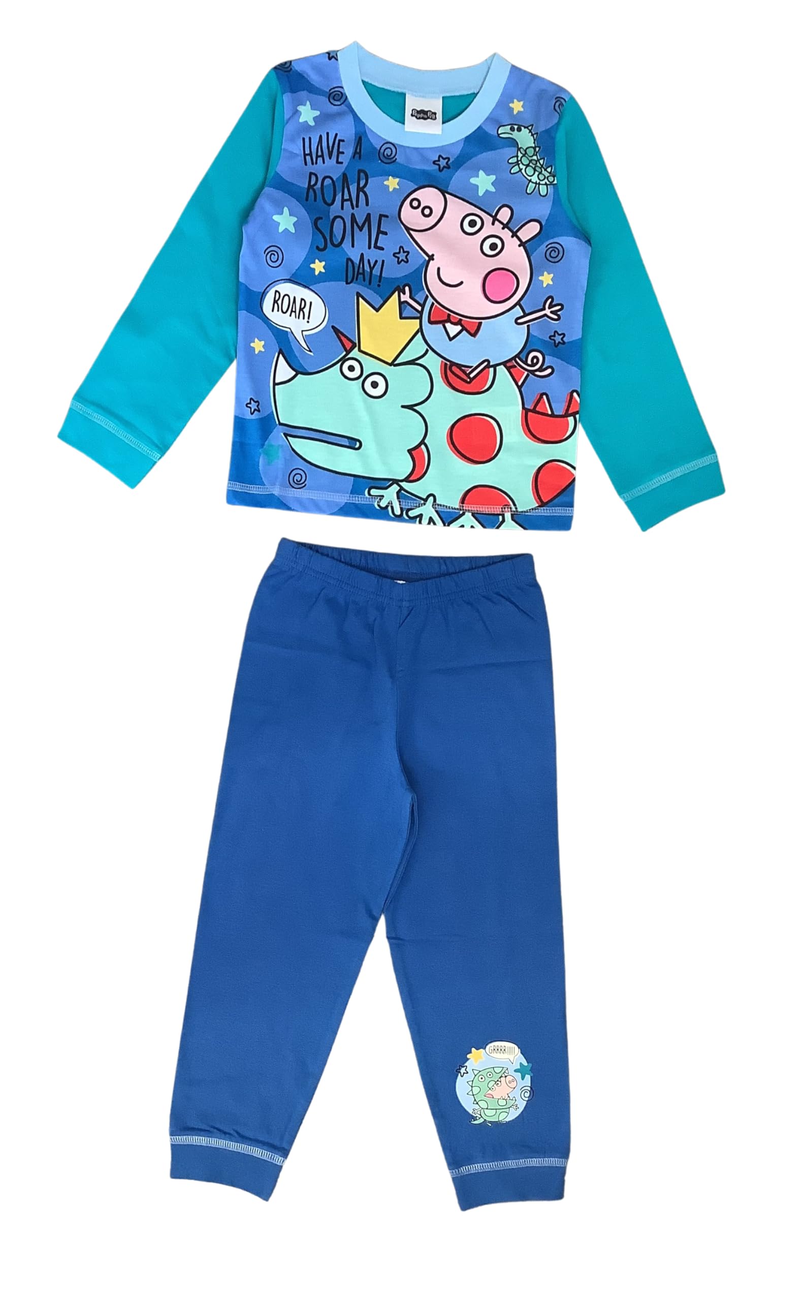Peppa Pig, Boys George Pig Pyjamas, Blue, Have A Roar Some Day! Age 18-24 Months
