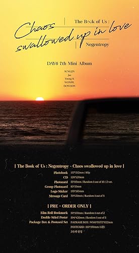 Miniatura 2 de JYP Ent. DAY6 The Book of Us : Negentropy Chaos Swallowed up in Love Álbum+Beneficio de Pre-Orden+Póster Plegado+Juego de Tarjetas Fotos Extra (ver