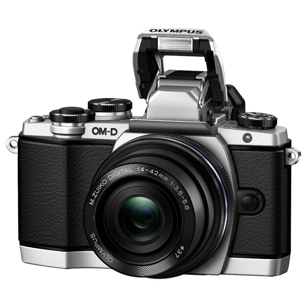 Olympus OM-D E-M10 Fotocamera Mirrorless 16 MP, Kit con Obiettivo M.Zuiko 14 - 42mm f3.5-5.6 II R, Argento/Nero