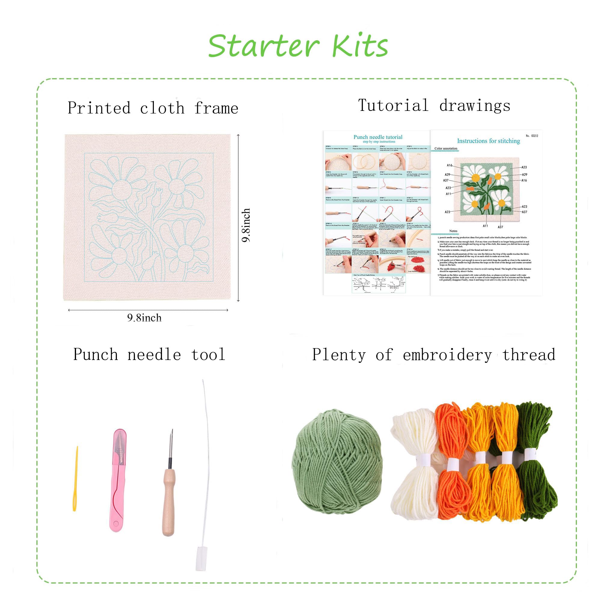 Punch Needle Kit For Beginners DCCQ Punch Needle Kits For Beginners ...
