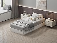 Vista 16 de Base de cama con somier de 3 pulgadas, tamaño individual, base de colchón de metal resistente con funda de tela, sin ruido, fácil montaje