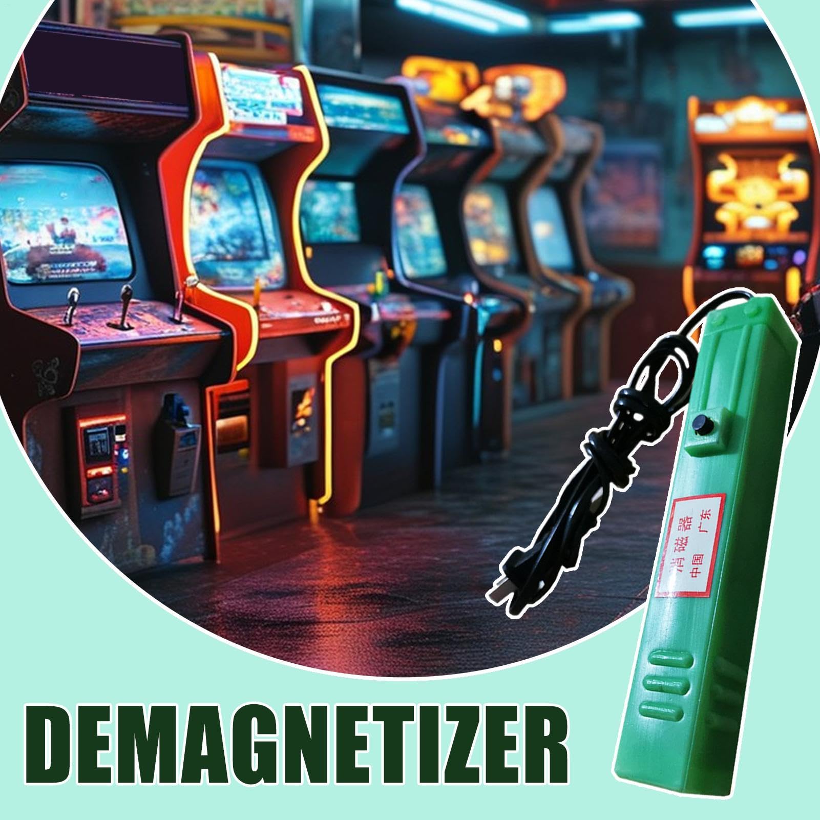 Stick Demagnetizer Moniteur de télévision, outil de démagnétisation de télévision - Démagnétiseur de bobine pour moniteurs d'arcade, Colorful TV Display DeGausser pour ruban Clarté