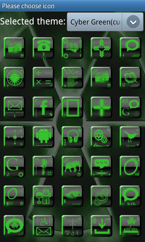 CYBER GREEN GO Launcher EX theme - App on Amazon Appstore