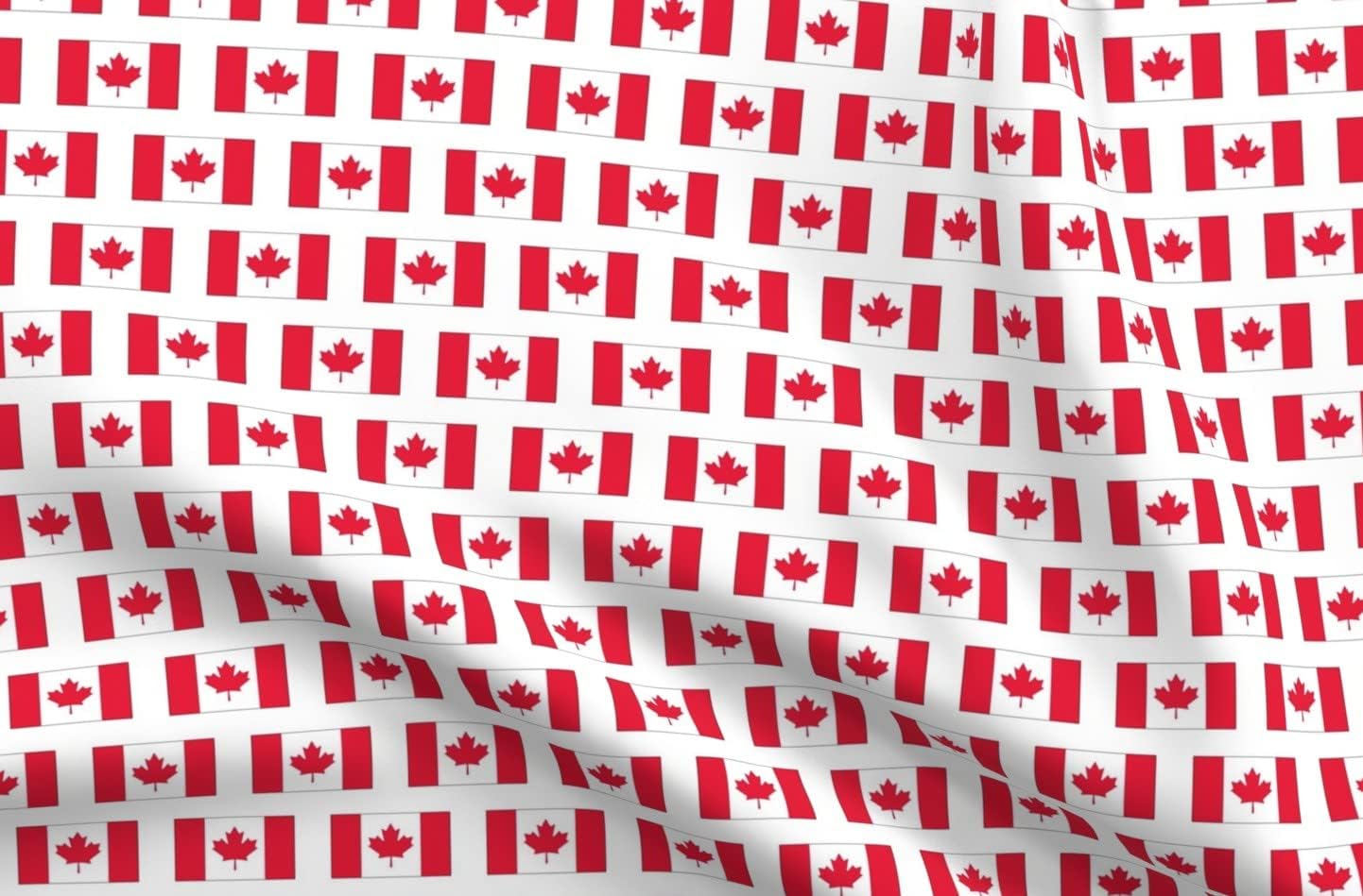 Spoonflower Fabric - Canadian Flag Canada North America Maple Leaf Country Printed on Polartec(R) Fleece Fabric by The Yard - Sewing Blankets Loungewear and No-Sew Projects