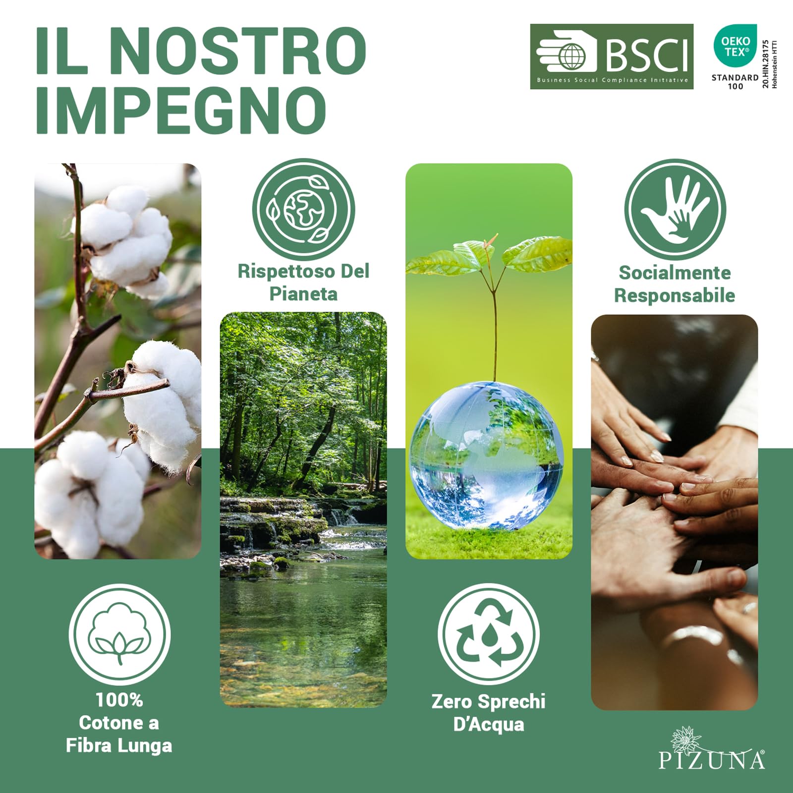 Pizuna Lenzuolo sopra Cotone 270x310 cm Bianco, 400 fili con trama Sateen in 100% Cotone a fiocco lungo Lenzuolo sopra 270x310 1 solo pezzo (Biancheria De Letto Bianco)
