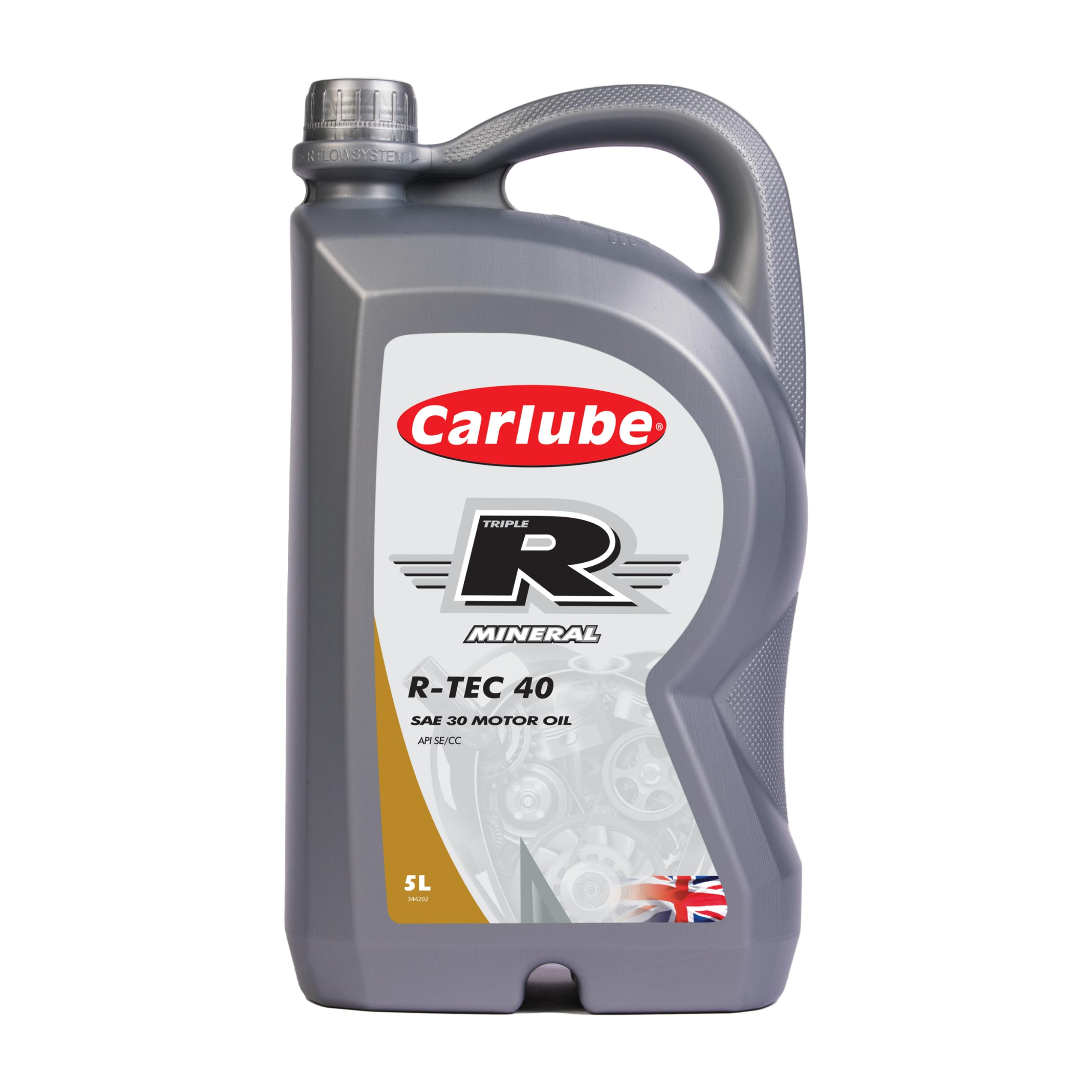 Carlube Triple R SAE 30, API SE/CC Mineral Engine Oil R-TEC 40 5L