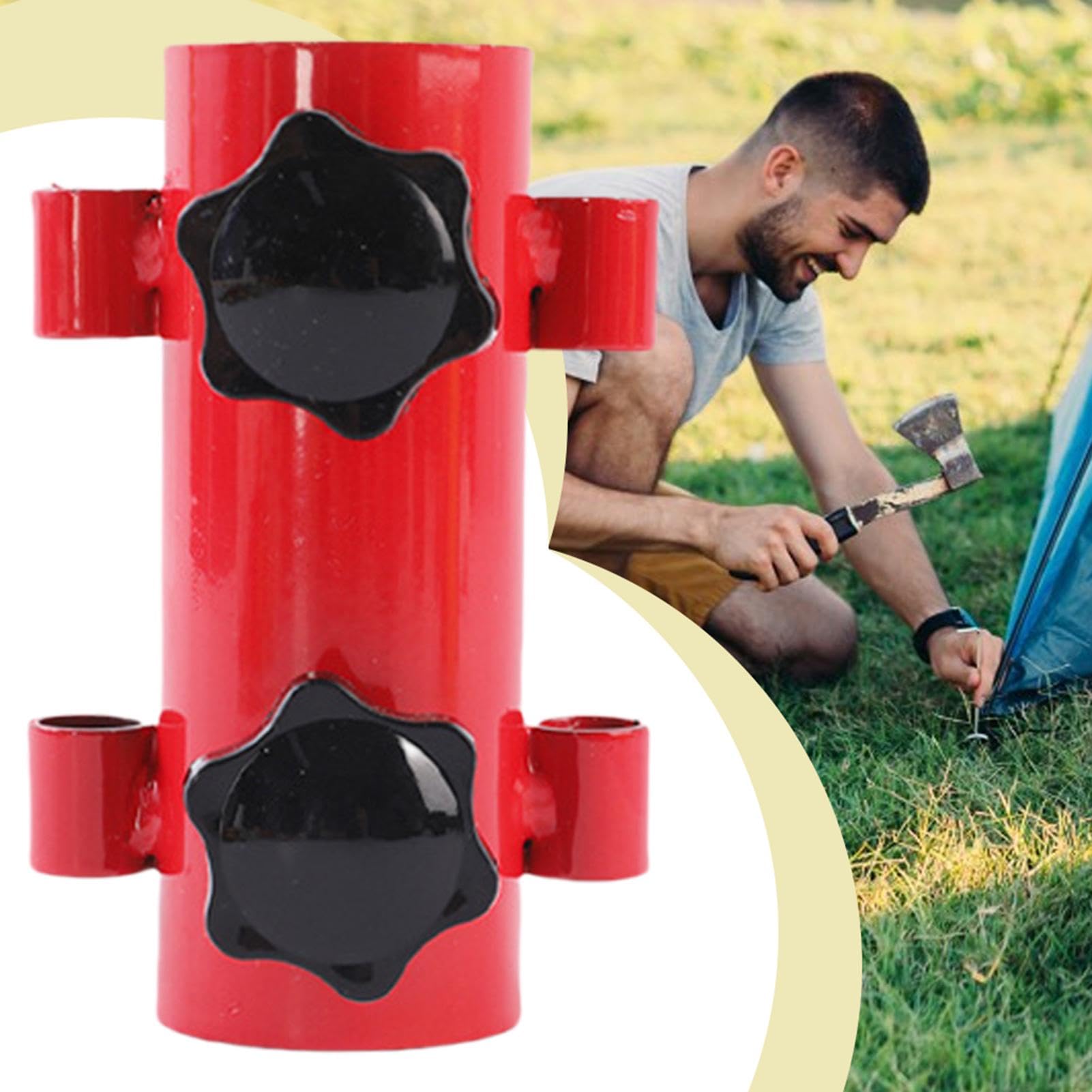 Soporte para poste de toldo resistente al viento, tubo de soporte para tienda de campaña
