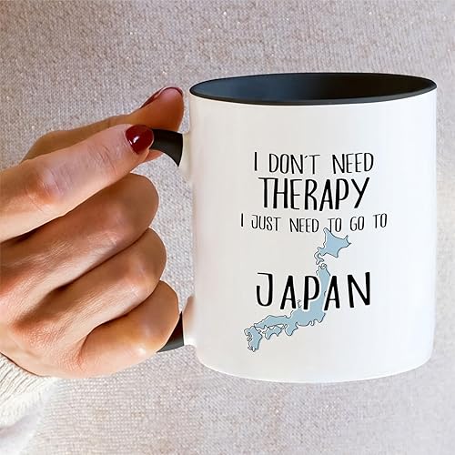 Miniatura 10 de Retreez Divertida taza japonesa de 11 onzas con texto en inglés Just Need To Go To Japan Tokyo Lover  Sarcasmo Sarcasmo motivacional inspirador
