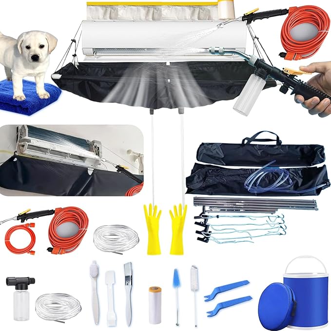 Full Set 20pcsmini Split Cleaning Kit,Mini Split Ac Unit Cleaning Bag