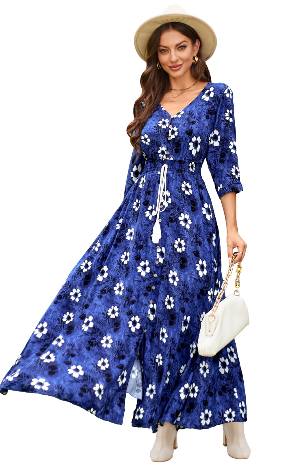 Casual Summer Dresses for Women 2026 Maxi Dress Flowy Bohemian Beach Party