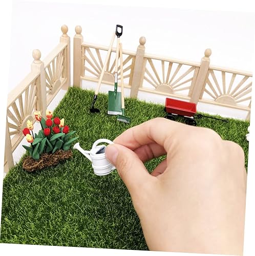 Miniatura 4 de 1 Unidades de casa de muñecas Mini palas de jardín en miniatura Micropaisaje Diseño Prop Mini Herramientas Jardín Carro Pequeño Casa Accesorio Casa