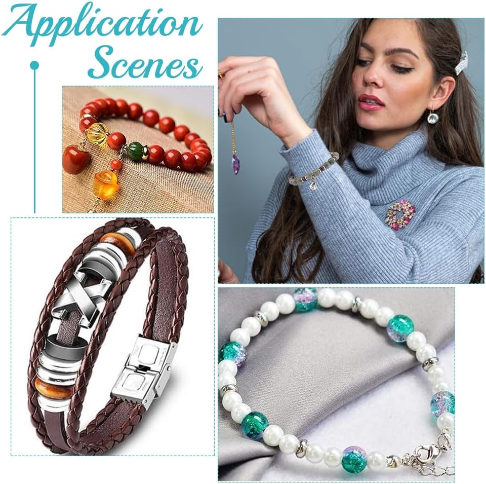 UNICRAFTALE 200Pcs 4mm Hole Small Ring Loose Beads Stainless Steel Spacer Beads Metal Spacer Bead Smooth Bead Findings Loose Beads Large Hole Spacer Bead for Jewelry Making Supplies - Image 6