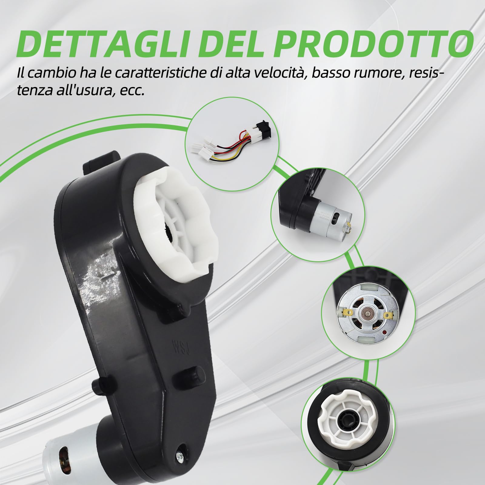 Motore elettrico ad alta velocità RS550 12V 160W 40000RPM 18A adatto per auto elettriche per bambini, pezzi di ricambio, confezione da 2