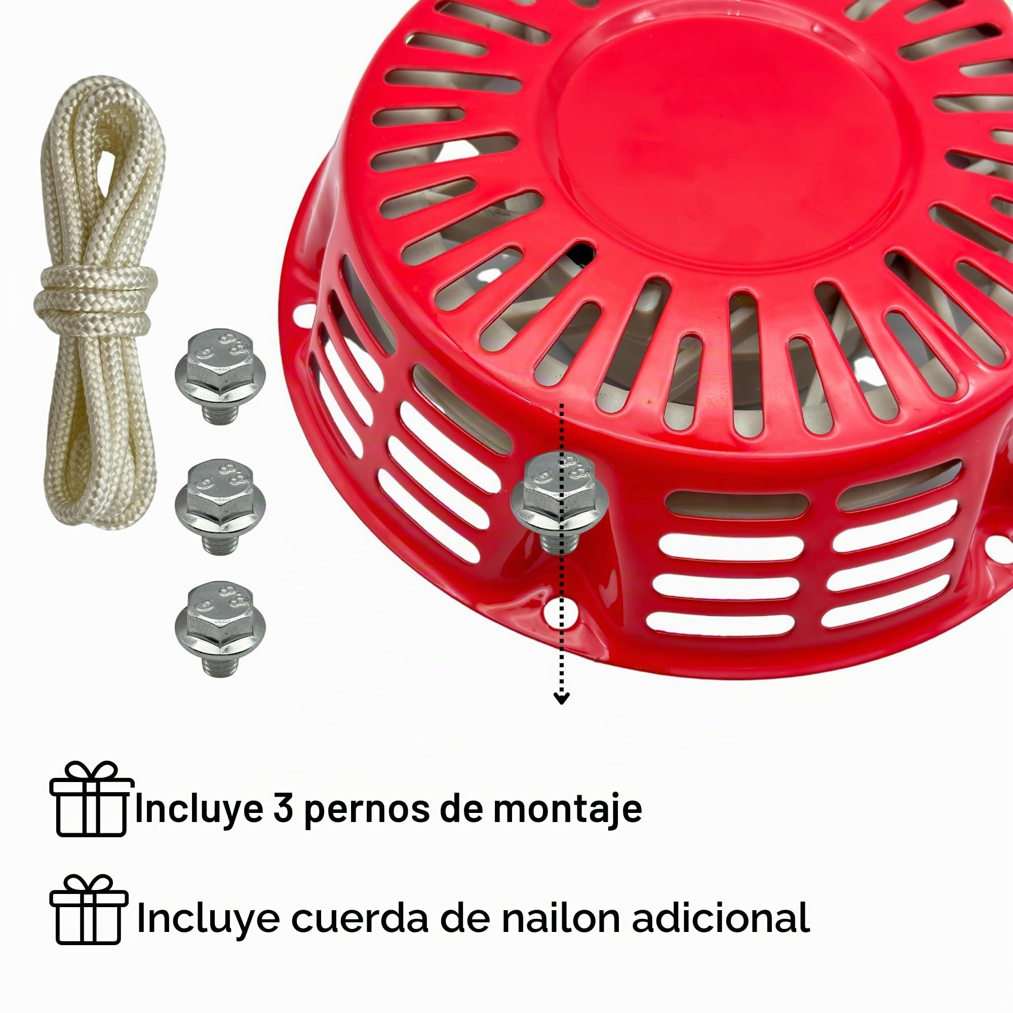 GX340 GX390 Arrancador de Retroceso Reemplazo para Honda & Clones 339c 389cc 420cc 439cc 459cc GX610 620 11 13 18 20 HP motores generador