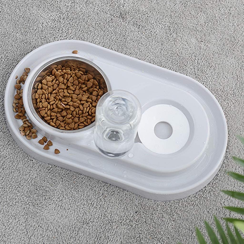 GeRRiT Distributore d'acqua for animali domestici Distributore d'acqua, Distributore d'acqua grigio, Design a doppia ciotola