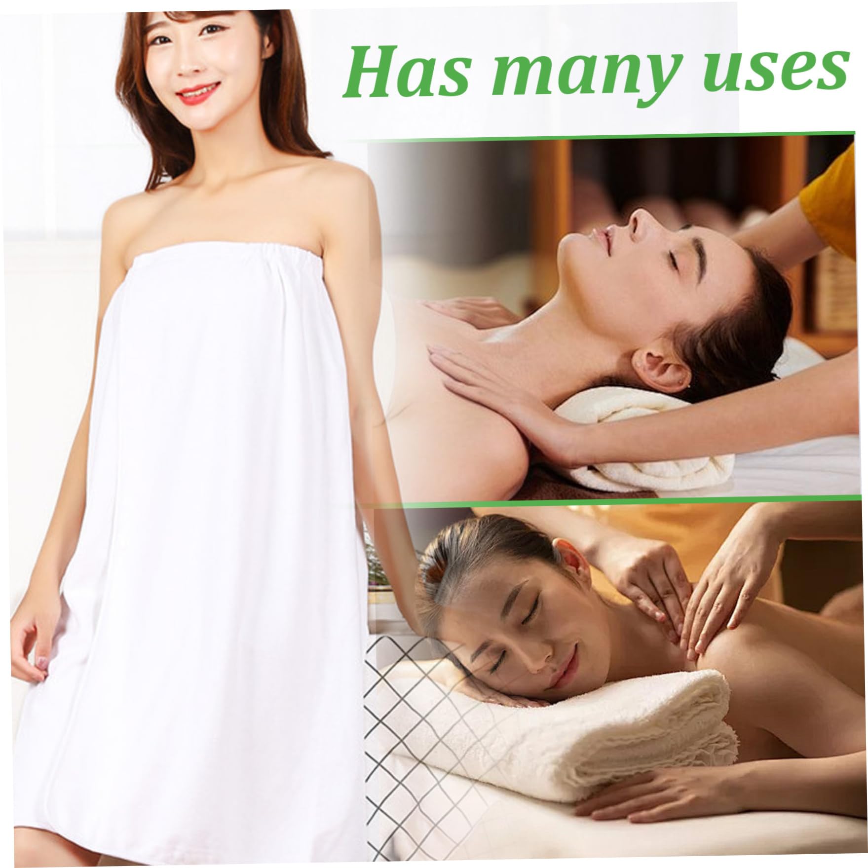 Asciugamani da Bagno, Accappatoi Spa per Donna 2 Pezzi Asciugamani Spa Forti Assorbenti Avvolgenti in Microfibra Traspirante con Chiusura a Scatto Accappatoi Bianchi Non sbiadiscono per Sauna Massagg