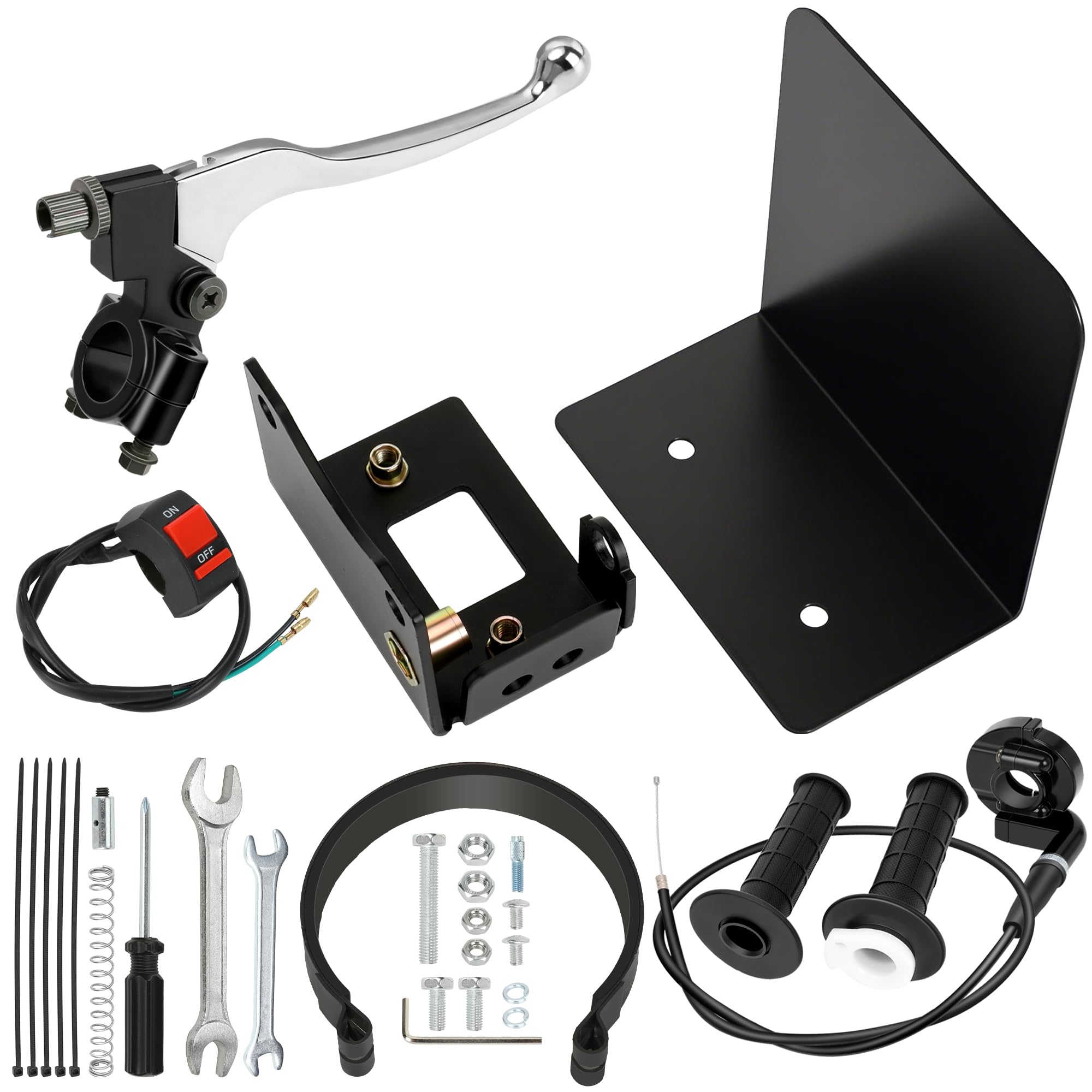 Centrifugal Mini Bike Clutch Brake Replacement for Predator 212 224cc 196cc GX200 Coleman BT200X CT200U CT200U-EX KT196 Baja Warrior MB200 Parts 4" Go Kart Brake Band Mounting Bracket Kit