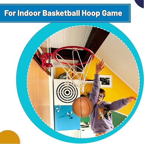 Miniatura 6 de Mini baloncesto de 6 pulgadas para mini aro de baloncesto, pelota de arena de playa para niños y adultos, apto para aro sobre la puerta, bolas de