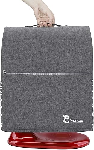 Miniatura 2 de Yarwo Funda para batidora de pie compatible con batidora KitchenAid de 6-8 cuartos, cubierta protectora contra el polvo con asa superior y bolsillos