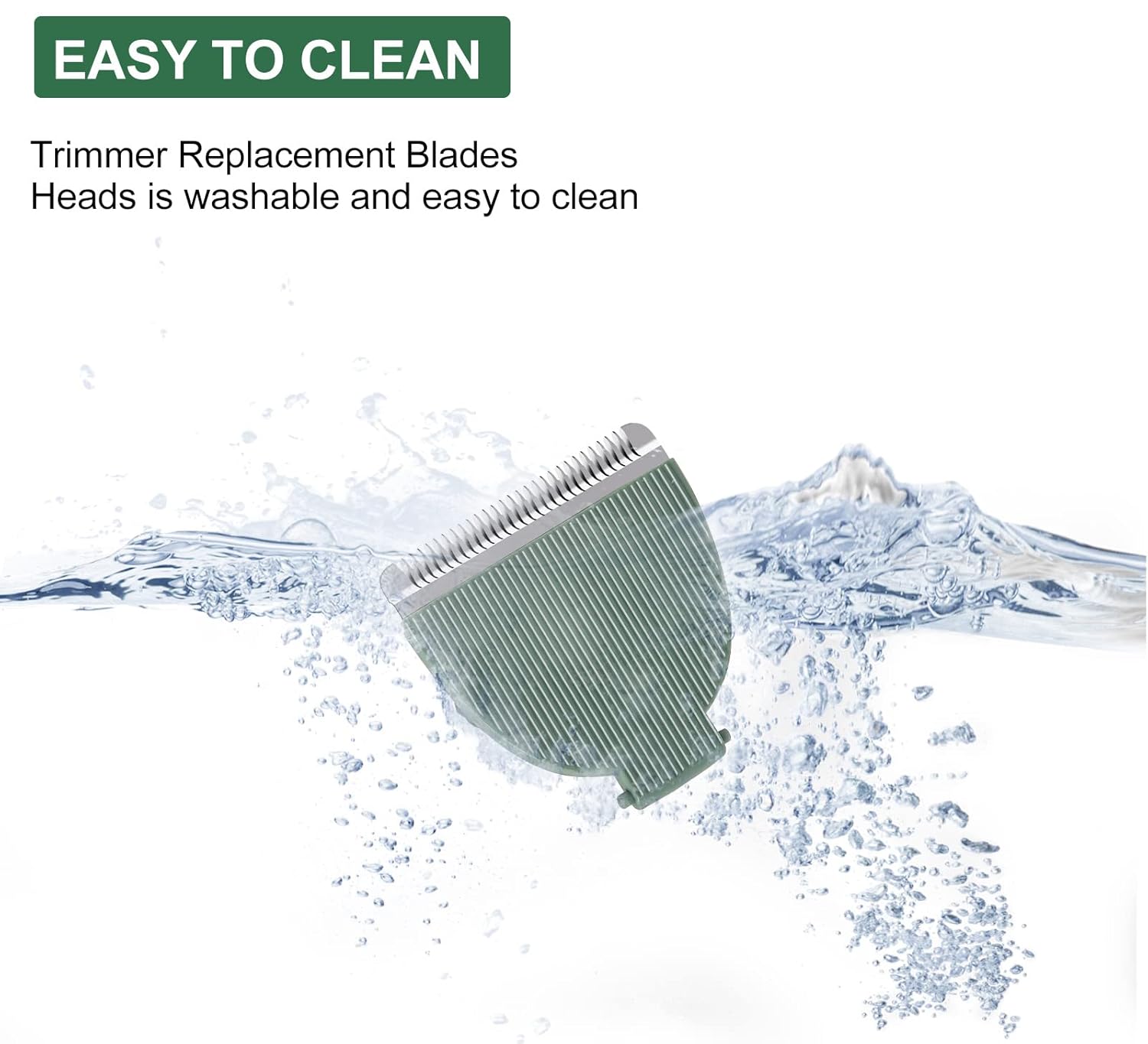 3 Pack Replacement Blades Compatible with Meridian Trimmer, Hygienic Ceramic Replacement Blades Compatible with Meridian Body Trimmer (Onyx & Sage), Green - Image 5