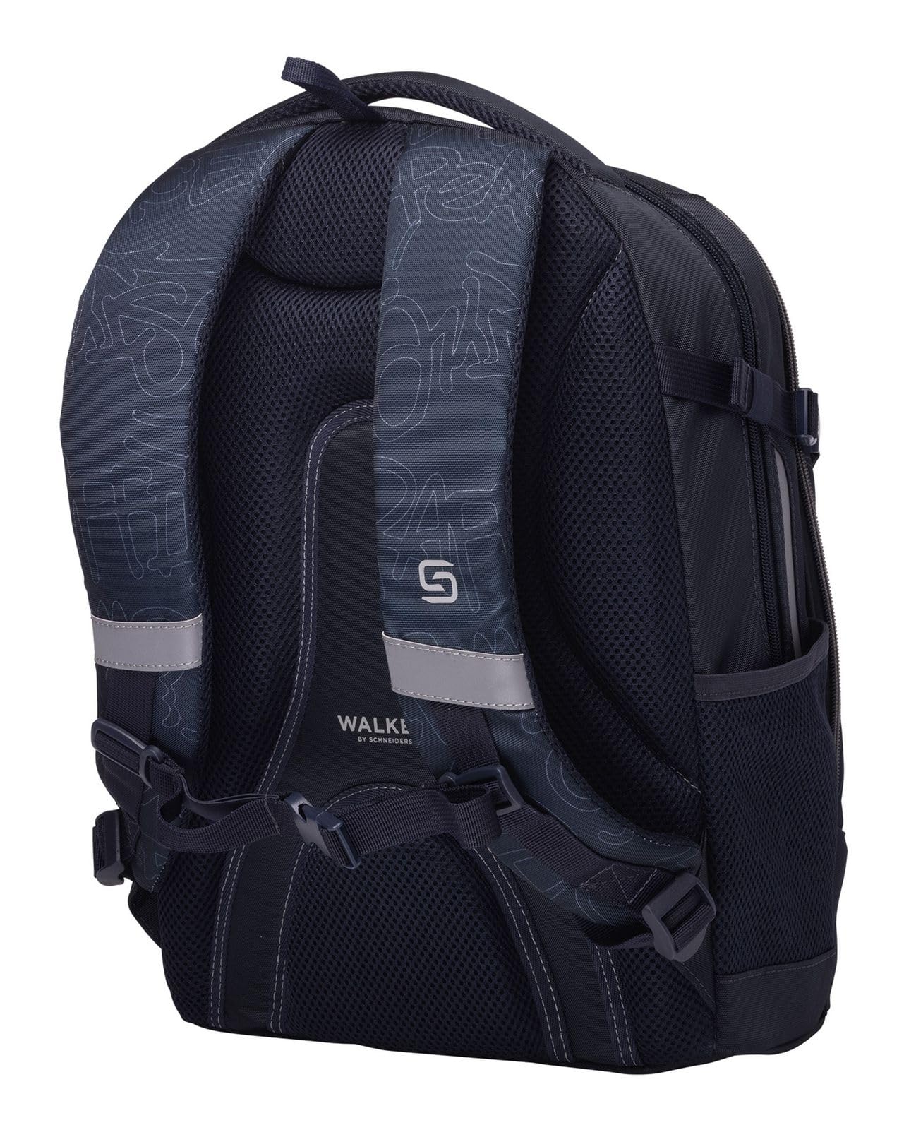 Walker Schulrucksack Rucksack mit Laptopfach Fame 2.0 LED Backpack 28L Super Skate dunkelgrau