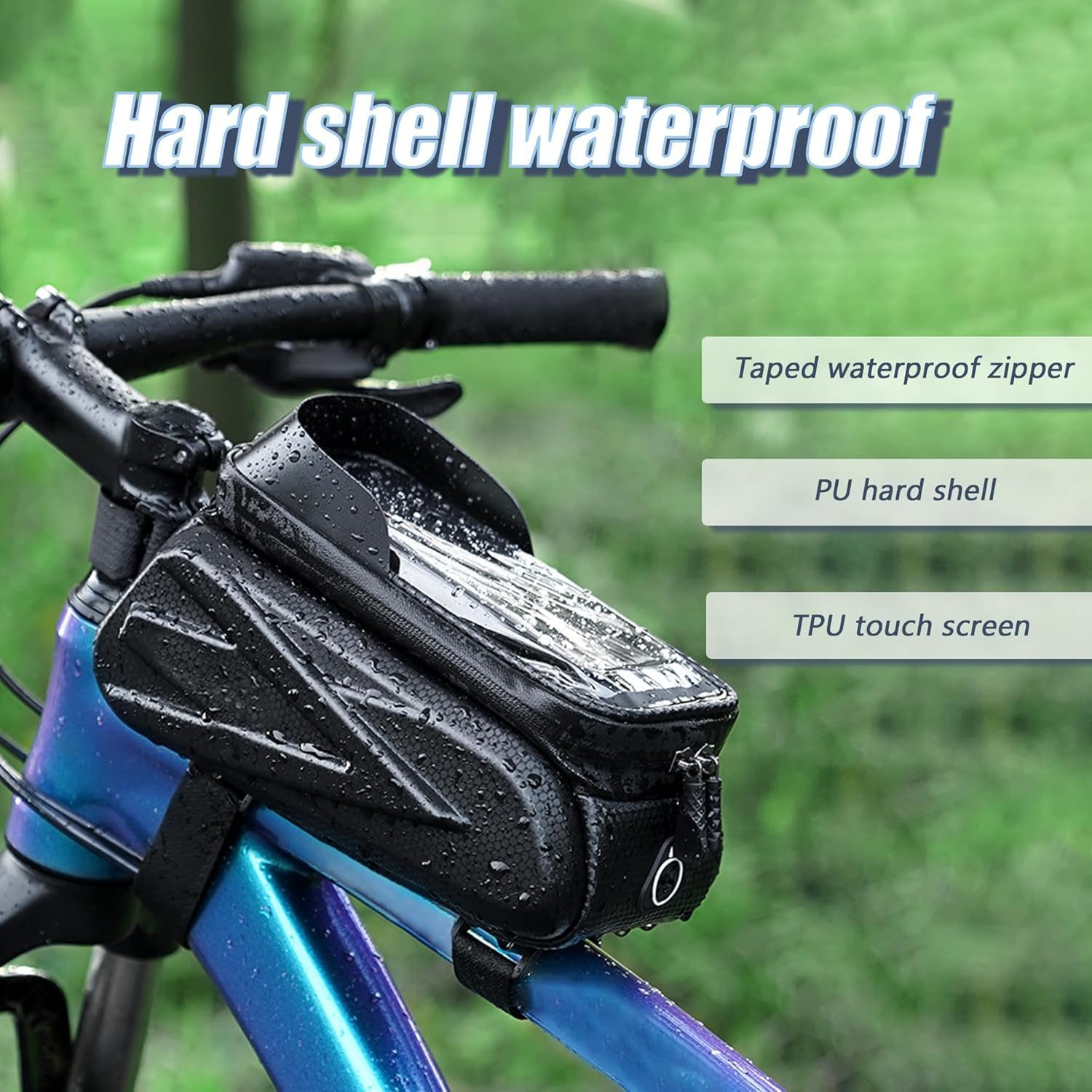 Borse da Telaio da Bicicletta per Trek Silke S 6 2017, Borsa Bici Telaio Impermeabile, Borsa Bici Touch Screen Sensibile, Borsa da Manubrio con Parasole