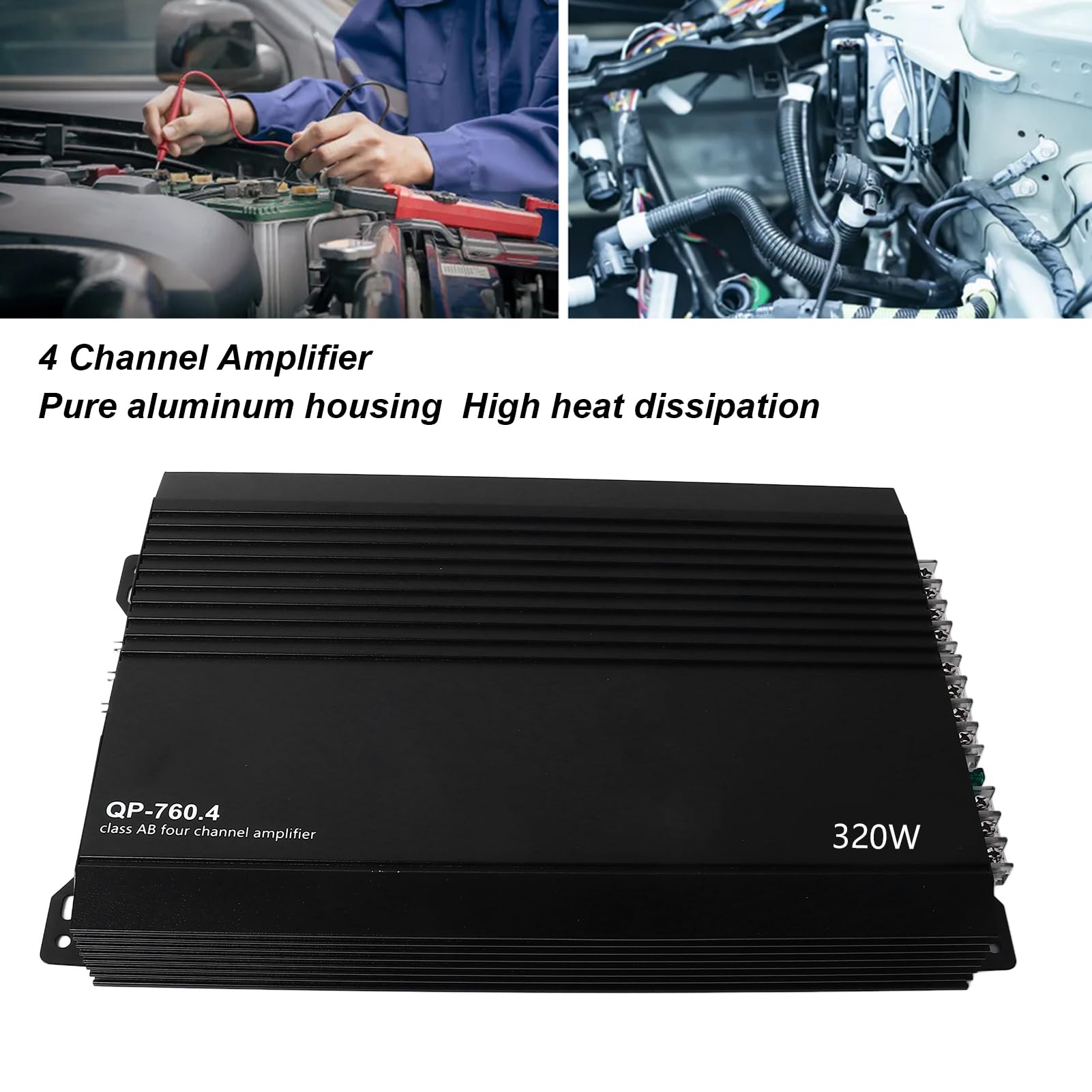 Amplificador de Coche, Conexión Segura Amplificador de Potencia para Sistema Estéreo