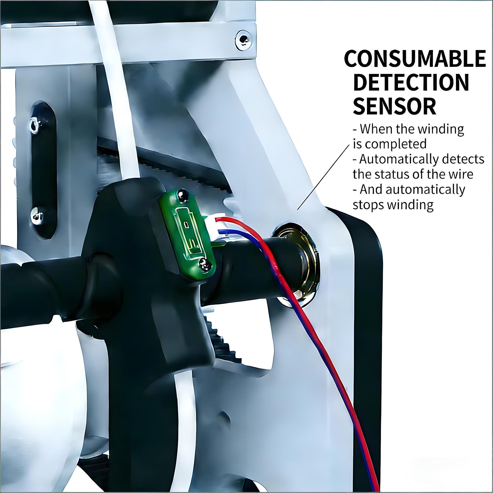 Verbrauchsmaterial in Industriequalität, intelligenter Start/Stopp, geeignet für 1-kg-Spulen, elektrische Aufwickelmaschinen, Allzweck-Wickelmaschine