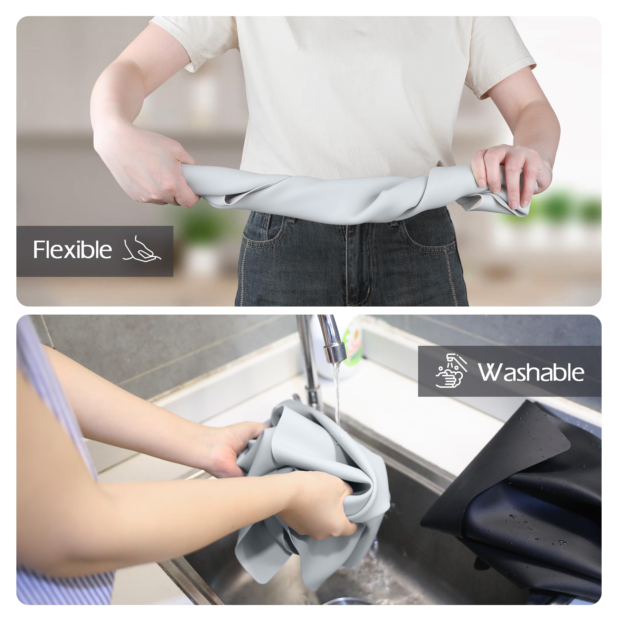 IWOWHERO Foglio di Silicone per Pittura Tappetino Artistico per Bambini Tappetino Non in Silicone per Bambini Tappetino in Resina Epossidica per Lavori Artigianali