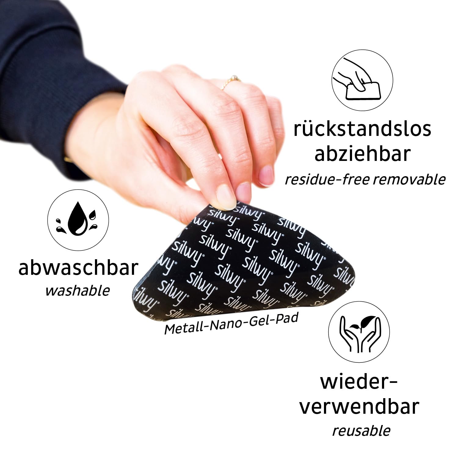 silwy® Universal-Magnet-Teller Grey (2er-Set) HIGH-TECH-Kunststoff - perfekt für Camping, Caravaning und Boating - rutschfestes Geschirr ohne jegliches Klappern stapelbar