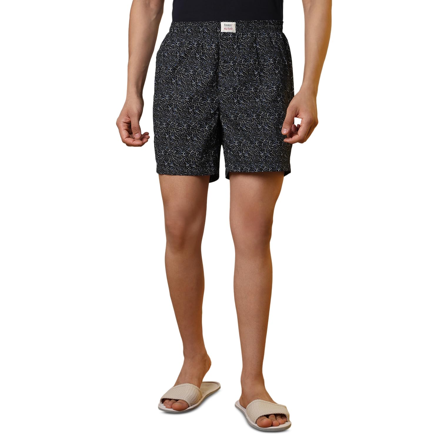 sleepz by raymond Men Flat Front Regular Fit Print Pattern Pure Cotton Boxer-picture-21