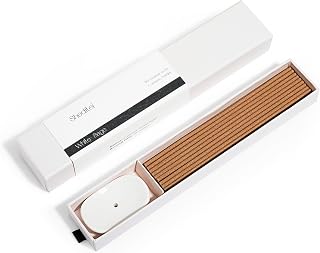 White Sage Incense Sticks with Incense Holder - Bambooless Incense for Meditation, Yoga, Relaxation - 30 Sticks (40 min Burn Time) - Spiritual Gifts for Women - Meditation Gift