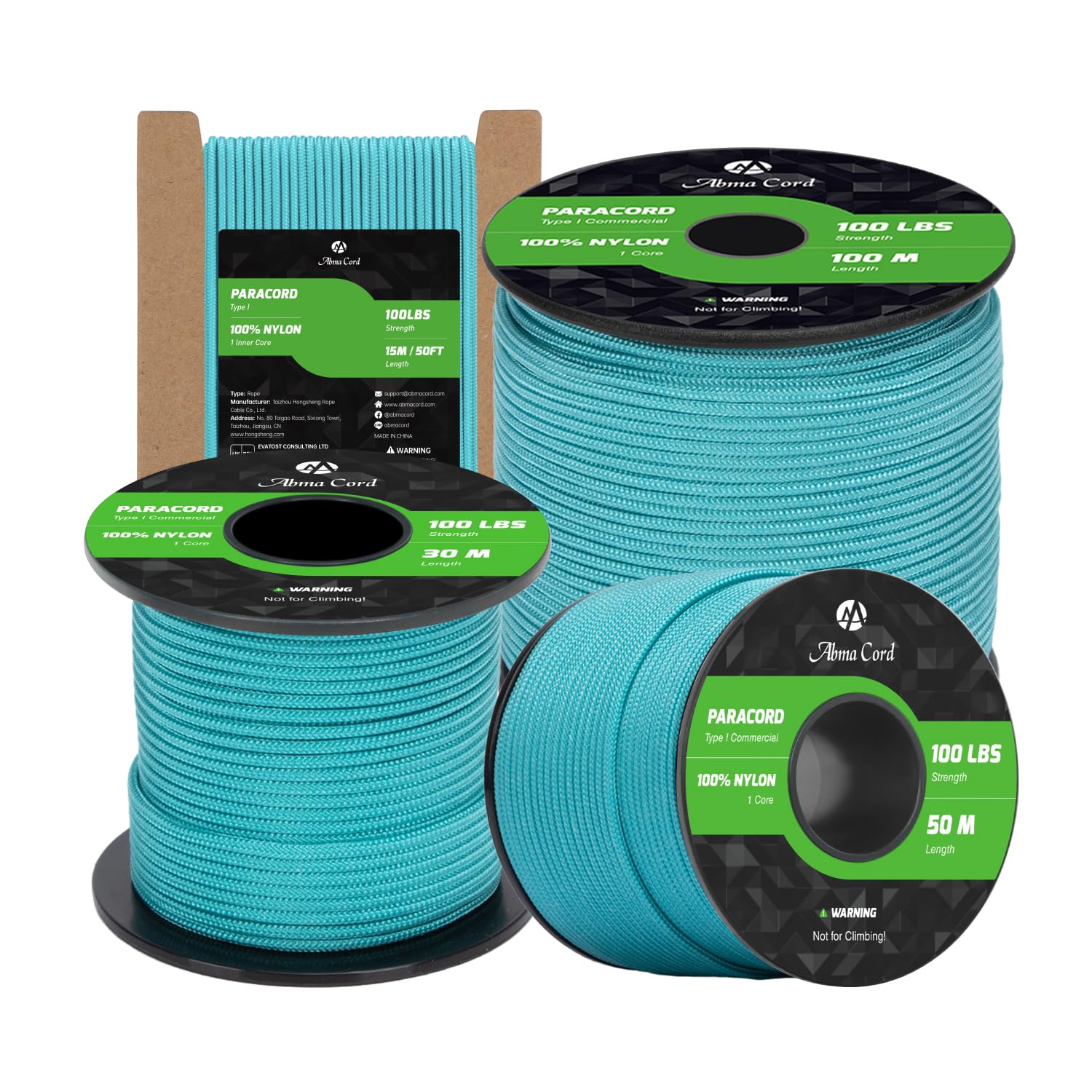 Abma Cord Paracord 2mm 15m 100% Nylon Rope 1 Strand Cord Type I String